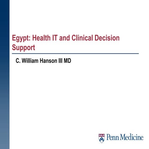 Health IT and Clinical Decision Support