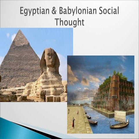 Egyptianbabyloniansocialthought Discovery
