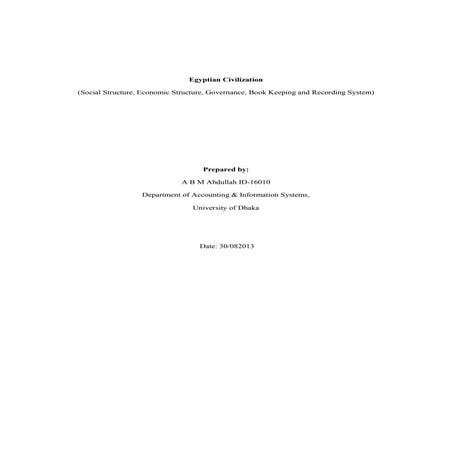Egyptian civilization: Social Structure, Economic Structure, Governance, Book...