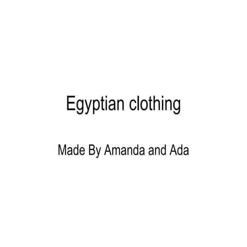 Egyptian clothing