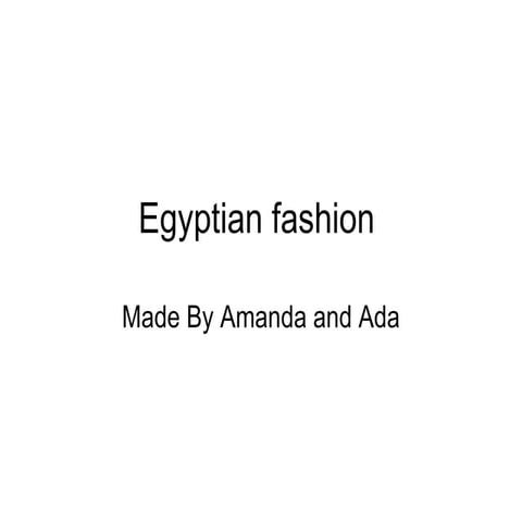 Egyptian clothing