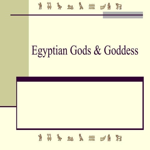 Egyptian Gods  Goddess for students pres.ppt