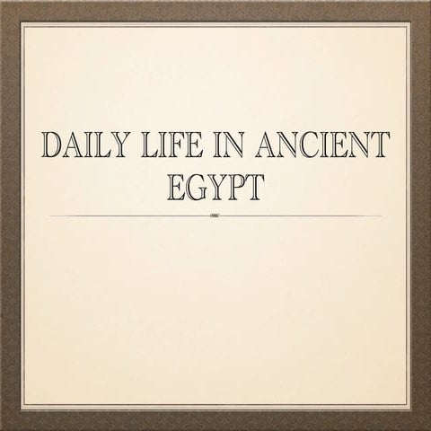 Egyptian Social Classes