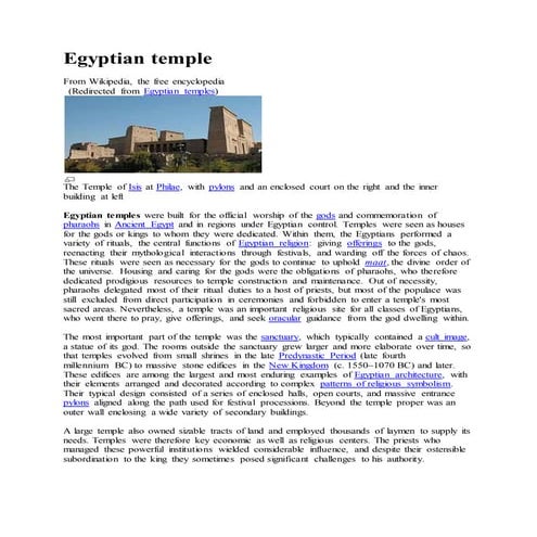 Egyptian temple wiki