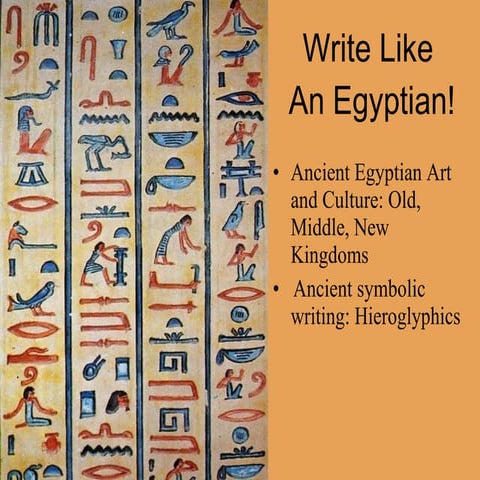 Write Like an Egyptian!