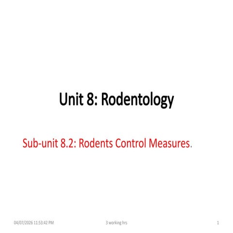Rodents and their management | PPT