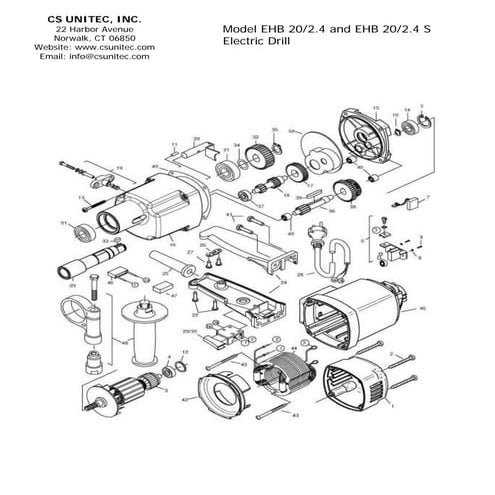 CS Unitec Electric Drills and Drive Units: EHB 20/2.4 | PDF