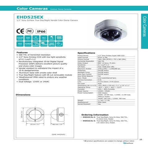 Security Camera Datasheet Template | PDF