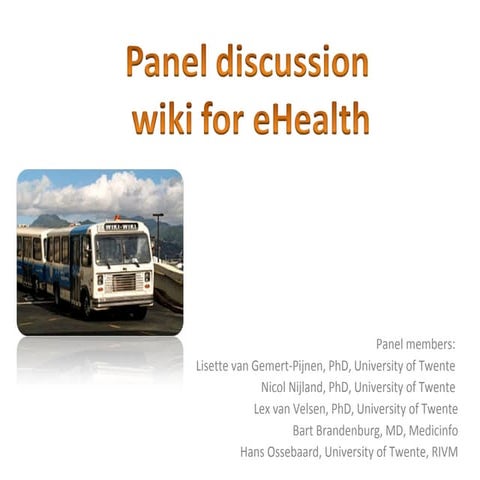 A Wiki for Collaborative Development in eHealth
