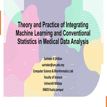 Theory and Practice of Integrating Machine Learning and Conventional Statisti...
