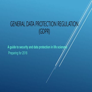 GDPR The New Data Protection Law coming into effect May 2018. What does it me...