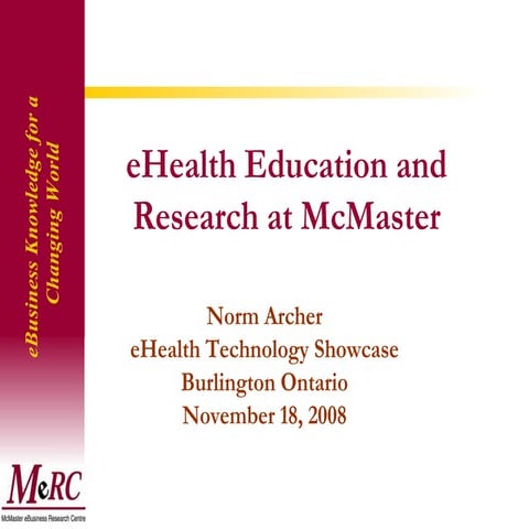 eHealth - Norm Archer