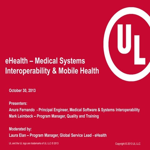 eHealth - Medical Systems Interoperability & Mobile Health