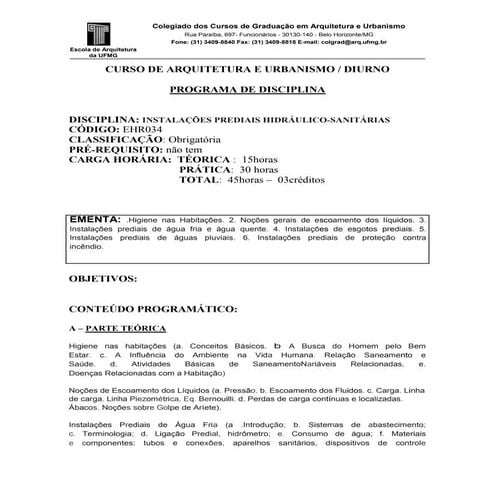 Ehr034   instalações prediais hidráulico -sanitário