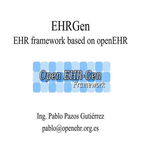 EHRbase, open source openEHR CDR | PPTX