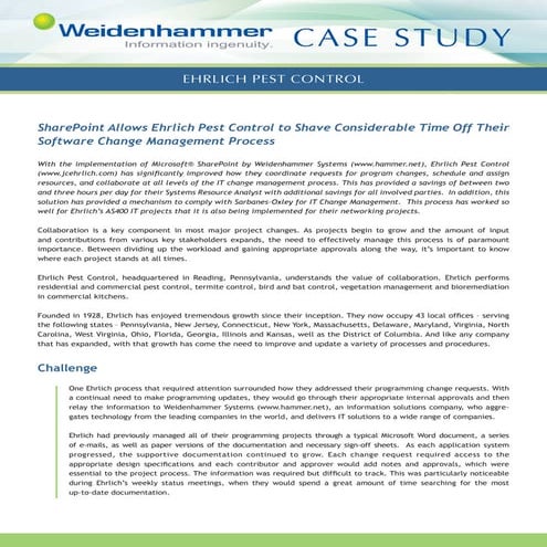 Ehrlich Case Study_SharePoint