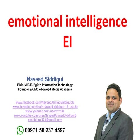 Emotional Intelligence EI By Dr. Naveed
