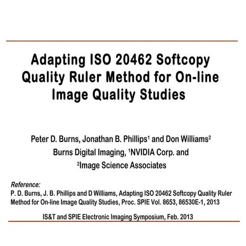Adapting ISO 20462 Softcopy Quality Ruler Method for on-line Image ...
