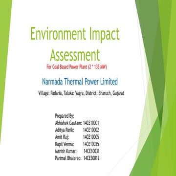 Environmental Impact Assessment(EIA) 