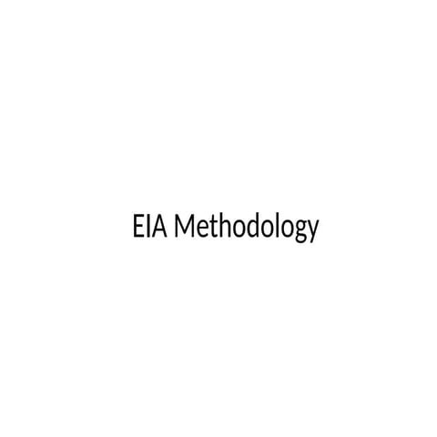 Environmental Impact Assessment - Method
