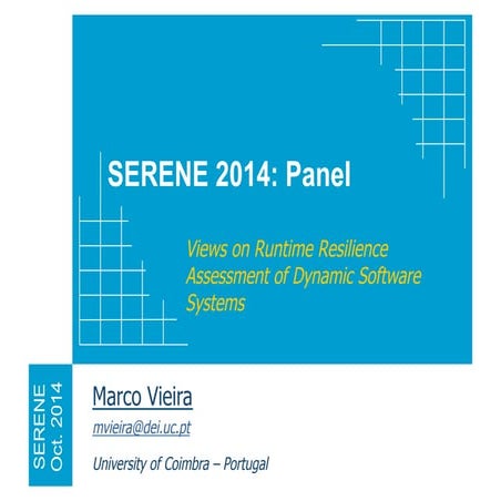 SERENE 2014 Workshop: Panel on "Views on Runtime Resilience Assessment of Dyn...