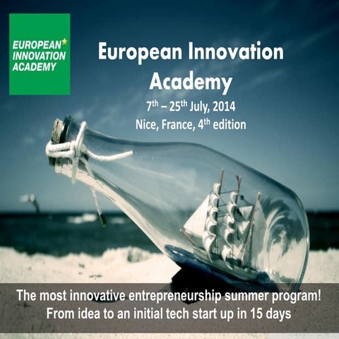 European Innovation Academy Entrepreneurship Summer Program