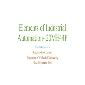 Elements of Industrial Automation 20me43p