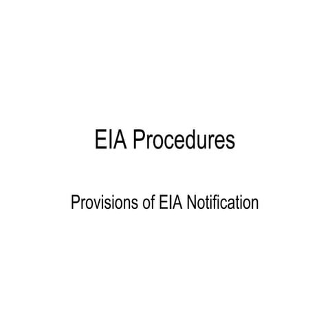 Eia procedures