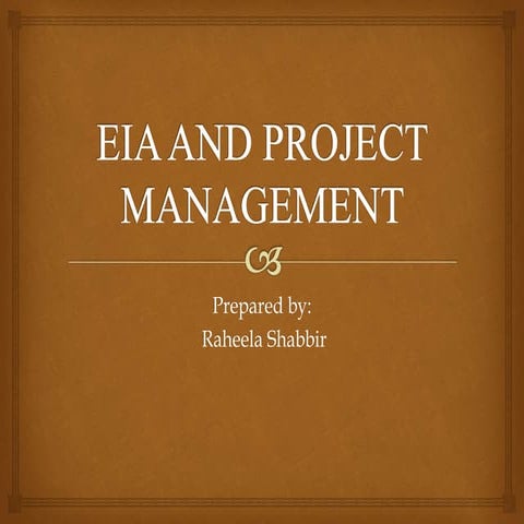 Eia project managment