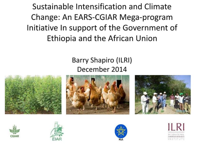 Sustainable intensification and climate change: An EARS-CGIAR Mega-program initiative in support of the Government of Ethiopia and the African Union