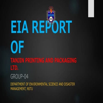 EIA report presentation
