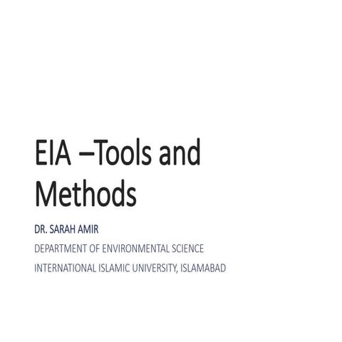 EIA Tools & Methods.ppthhhhjnnnnnnnnnbbbbhh | PPT