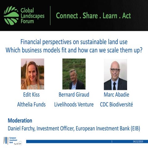 Financing sustainable landscapes | PPTX