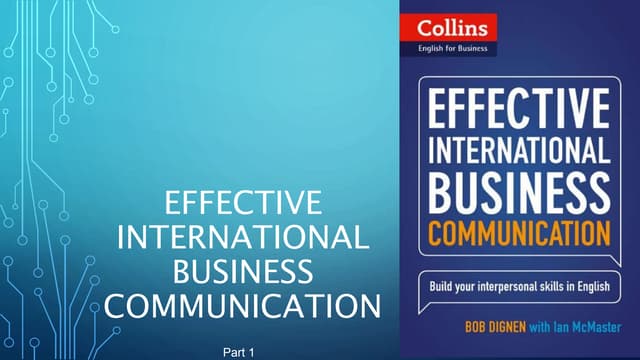 Effective International Business Communication