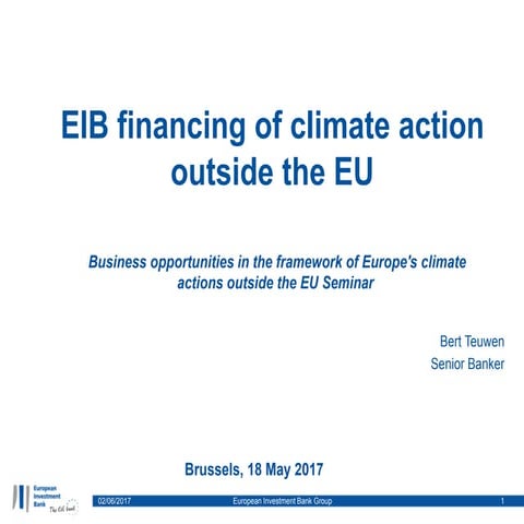 EIB financing of climate action outside the EU
