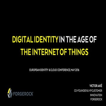 The Future of Digital Identity in the Age of the Internet of Things
