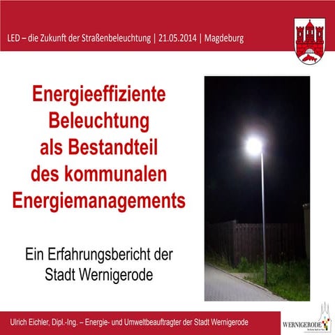 Energieeffiziente Beleuchtung als Bestandteil des kommunalen Energiemanagements