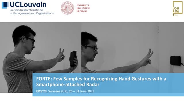 FORTE: Few Samples for Recognizing Hand Gestures with a Smartphone-attached R...