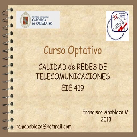 Calidad Redes  de Telecomunicaciones cap 3
