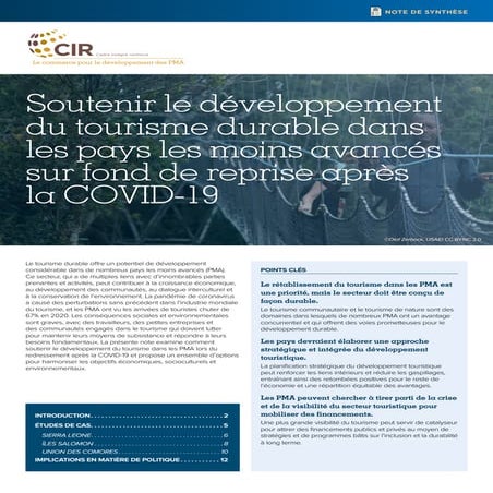 Soutenir le développement  du tourisme durable dans  les pays les moins avanc...