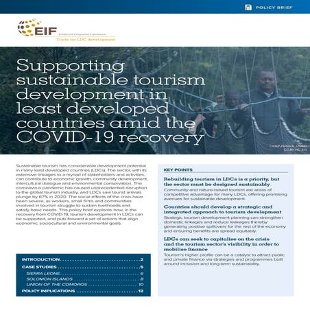Supporting sustainable tourism development in least developed countries amid ...