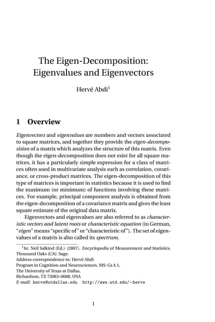Eigenvalues and Eigenvectors | PPT image.
