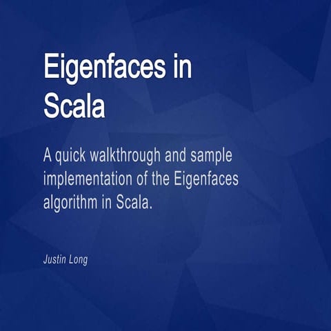Eigenfaces In Scala
