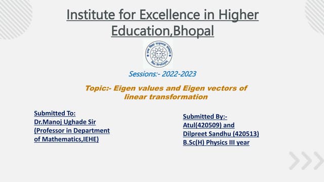 Eigen value and vector of linear transformation.pptx
