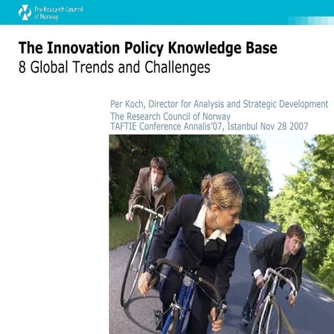 Eight challenges for modern innovation policy development