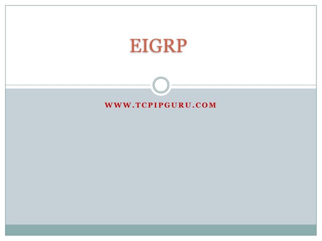 How to configure EIGRP on a Cisco router