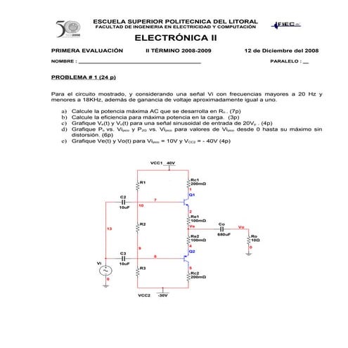 examen de electrónica 2