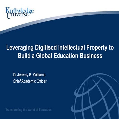 Leveraging Digitised Intellectual Property to Build a Global Education Business