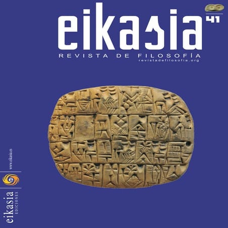 Eikasia nº 41  revista de filosofía   oviedo 2011: artículos de félix duque y adolfo vásquez rocca