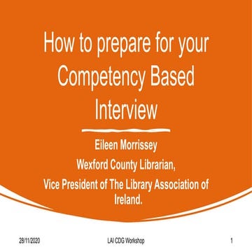  Competency based interview_Eileen Morrissey_CDGworkshop  presentation Nov20